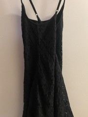 Cotton On Womens Juniors Black Lace Mini Short Dress S Small 34” Length 33” LBD
