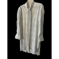 CELINE Striped Lavallière Shirt Dress SZ L