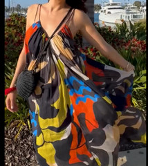 NWT H&M A-Line Strappy Cotton Voile Maxi Loose Dress Multicolor XS S M L XL XXL