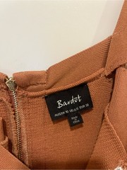 Bardot Katy Mixed Stitch Sweater Dress Chestnut US 6 Small