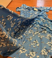 Liquorish Floral White & Blue Maxi Dress Short Sleeve, Slit, Buttons, Wrap 10