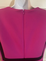 Calvin Klein Purple Black 14 Sleeveless Colorblock Sheath Dress Knee Length NWT
