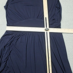 Boden Maxi Dress Womens 8R Navy Blue Stretch Sleeveless Empire Waist Classic