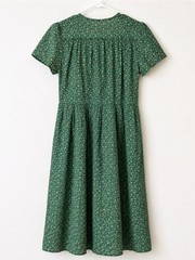 Christy Dawn Forest Green Floral Wrap Midi Dress