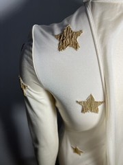 Burberry Star Motif Gathered Midi Dress UK4 XS New