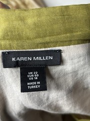 Karen Millen Silk Cotton Vintage Floral Maxi Dress size US 18