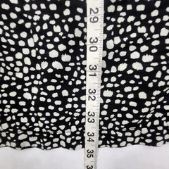 Forever 21 Black White Dot 3/4 Sleeve Pullover Midi Dress Quarter Button Sz Sm