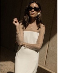 Antonio Melani x Elizabeth Damrich Babe Mesh Crepe Soutache Full Length Dress 6