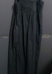 New Day Black Solid V-Neck Spaghetti Strap Maxi Sundress Long Size M