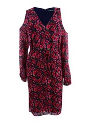 Lauren by Ralph Lauren Women&rsquo;s Floral-Print Cold-Shoulder Dress