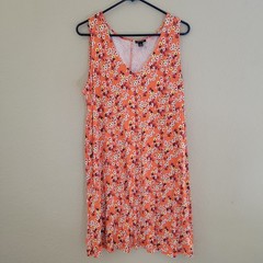 Women&rsquo;s a.n.a. Mimi Floral Dress Size XL Orange Multicolor