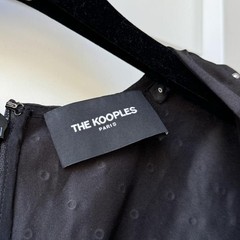 The Kooples button down black dress with studs size 0