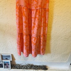 Social Standard by Sanctuary Pink Orange Floral Maxi Dress Medium
