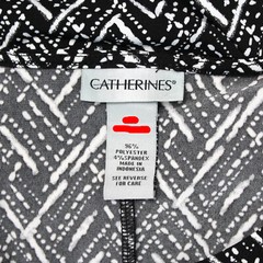 Catherines Plus Black Herringbone Print A-line Dress 3X 26/28W
