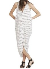 HATCH Maternity Sleeveless V-Neck Striped Midi Dress O/S