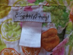 Elegant Emily Pink Orange Green Fruit Waffle Short Sleeve Pearl Snap House Dress