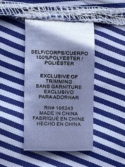 Bobeau Women&rsquo;s Sleeveless Blue Striped Dress with Side Bows Dress Size S
