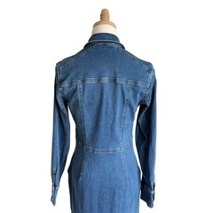 Free People Dynomite Denim Mini Short Dress Medium Wash Blue Sz S NWT