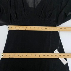 ModCloth Dress M Promised You Heaven Mesh Midi Shimmer Mesh Batwing Sleeves