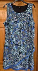 Womens Dress Blue Paisley 3x