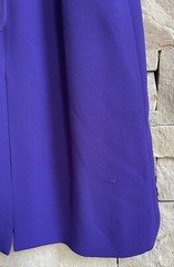 NWD Dries Van Noten Womens Dellas Belted Crepe V Neck Midi Dress, Purple, 42, L