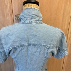 GUESS Chambray Shirtdress Dress denim blue lightweight western coastal office XS
