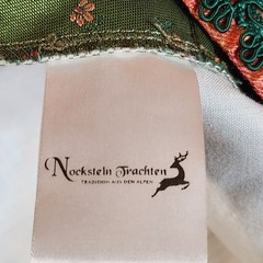 NOCKSTEIN TRACHTEN Dirndl Dress EU 36 Brocade Oktoberfest Silver Chain Alpine