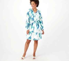 #574 Candace Cameron Bure Regular Printed Woven Mini Dress Size XL