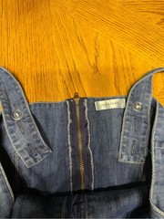 Denim Maxi Dress with Button Front and Pockets