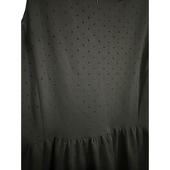 Gap Black Tonal Polka Dot Sleeveless Fit and Flare Skater Dress Large