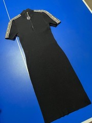 Michael Kors Black Half-Zip Mini Dress