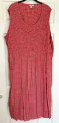 Croft & Barrow Shift Plus 4X Orange/Black/White Floral Scoop Neck Dress