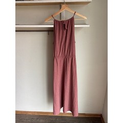 SOMA Dress Ever Stretch Travel Built in Bra Halter Midi Pink Rose XL