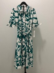 NWT Calvin Klein Women&rsquo;s Short Sleeve Collared Neck Cotton Midi Dress Size 14