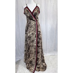 Symphony Leopard Print Maxi Dress Small NWT Animal Print Slit Gown