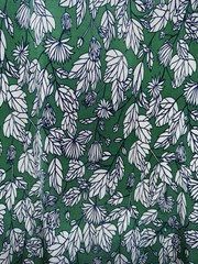 Gilli Dress Green Leaves Floral Size 3x Tied Sleeves Summer Beach Casual Dress