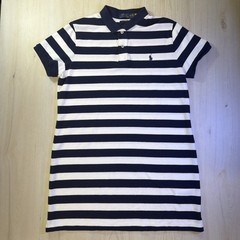 Polo Ralph Lauren The Mesh Mini Shirt Dress Sz XL Golf Tennis Sport Blue White