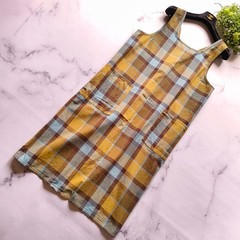 Issey Miyake I m Apron Check Long Dress