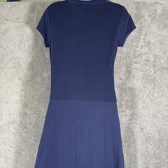 Polo Ralph Lauren Navy Blue Cotton Short Sleeve Maxi T-Shirt Dress Womens Medium