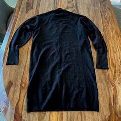 Free Assembly Black Turtleneck Knit Sweater Dress Long Sleeve Midi Size XS