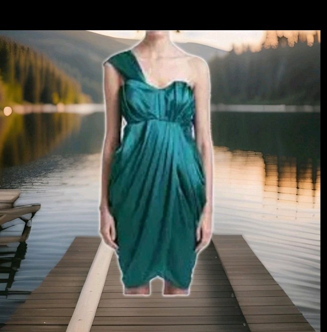 Roksanda Ilincic Whistles Size 12 One Shoulder Grecian Teal Silk Dress £325 New