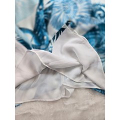 White House Black Market Fossil Shell Print Midi Dress Blue White 8 Coastal