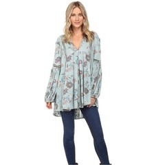 Free People Just the Two of Us Floral Dress Tunic Oversized