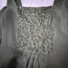 Eileen Fisher Large/XL Sleeveless 100% Silk Lined Dress Smoky Grey 40” Long EUC