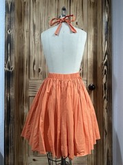 Mable Cotton Halterneck Mini Dress In Tangerine Size Small Summer Sundress