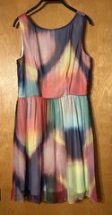 NWT Ronni Nicole Watercolor Print Chiffon Sleeveless Dress Sz 12 Very Pretty !
