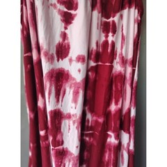 Rouge Collection Red White Tie Dye Maxi Dress Sleeveless Spaghetti Strap 1X