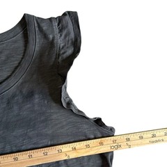 Universal Thread Midi Maxi Dress Ruffle Sleeve Size S Gray Distressed Minimalist