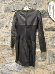 TWENTY CLUNY LONG SLEEVED BLACK LAMB LEATHER DRESS SZ 4