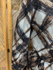 Vintage Dress Mid Century Modern Plaid Wool Small